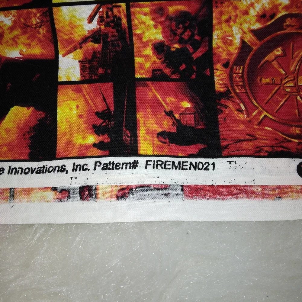 FABRIC Fabric Innovations Pattern# FIREMEN021, cotton quilting fabric, f…